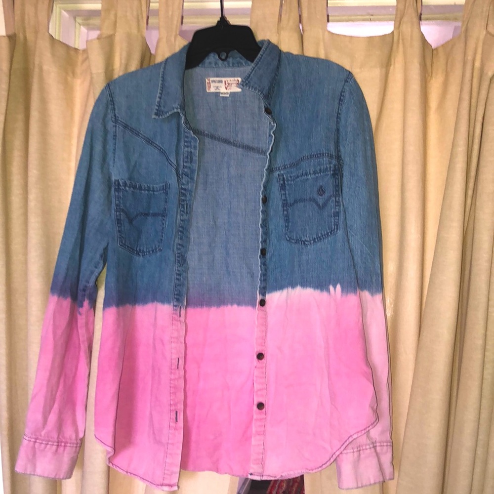 Volcom denim jean shirt/ jacket